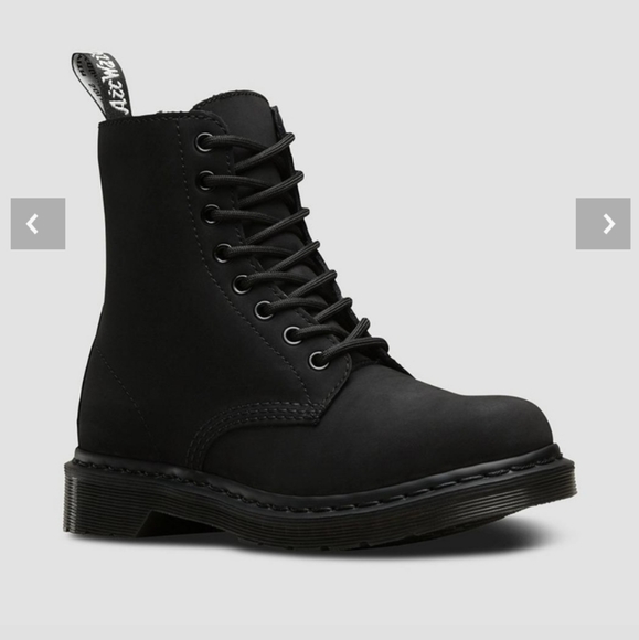 Dr. Martens Shoes - Dr. Martens Black Fur-Lined Mono 1460 Boots